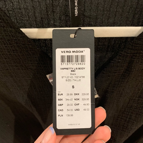 Vero Moda black blouse bodysuit - Picture 5 of 5